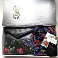 FEILER 花柄ハンカチ とビニールポーチセット