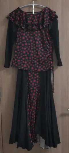 社交ダンス用フリル付き衣装セット