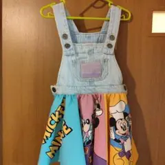 1回着　リトシー　littc 　ディズニー　ジャンスカ　ジャンパースカート90