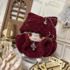 猫耳帽子+ポンチョwr【匿名配送】にじぱぺっと　にじぱぺ　ぱぺ服　帽子　ぬい服