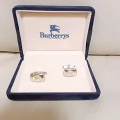 極上美品【バーバリー】カフリンクス カフスボタン シルバー ゴールド ホースロゴ