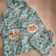 110cm アンパンマンキッズコレクション　収納袋付き　レインコート　カッパ☆