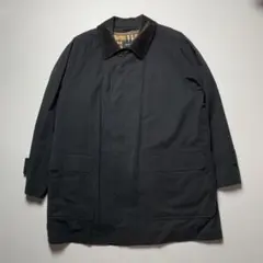 90s Burberry ヴィンテージ　ビンテージ　襟ベロアハーフコート　Lのサムネイル