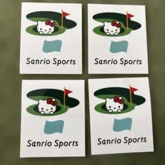 Sanrio Sports キティー　ステッカー 4枚セット　ゴルフ