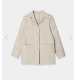 louren slub tweed jacket beige