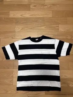 [美品]Niko and... ボーダー ポケットTシャツ ブラック L