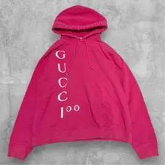 GUCCI 100周年記念ピンク ウィメンズ ピンク フーディー - メルカリ