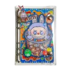 m&m mチョコ m豆 ラブブ A6 シャカシャカノート シール帳 バインダー