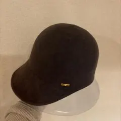 ダークブラウン ウールフェルトハット　ca4la 美品