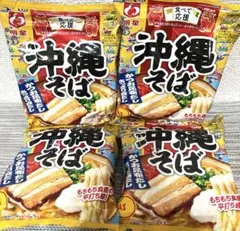即席めん 沖縄そば　沖縄限定　明星　 　　　即席ラーメン　4食パックのサムネイル