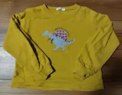 SLAP SLIP スラップスリップ★恐竜トレーナーイエロー130記名なし美品