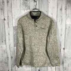 Eddie Bauer メンズMサイズグレー フリースプルオーバー