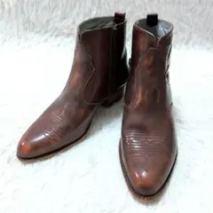 【未使用級】テキサスビレッジ ブーツ ブラウン ウエスタンブーツ 25.5cm