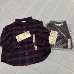 無印良品　長袖シャツ　80cm ２色セット