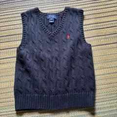 値下げ　Polo Ralph Lauren ニットベスト 3/3T ネイビー