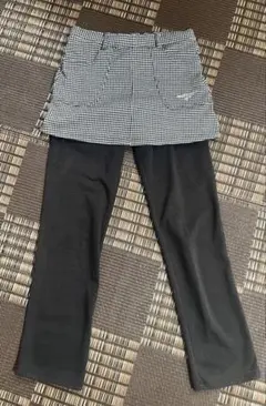marie claire SPORT レギンス付スカート 千鳥格子柄 L