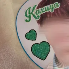 デコうちわ パーツ 《ハート二つ緑》