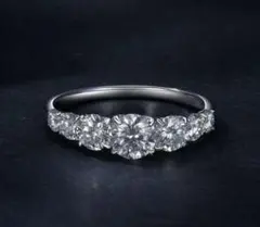 モアサナイト ハーフエタニティリング VVS1 Dカラー 11号 s925