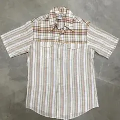 70s KENNINGTON チェックシャツ　絣