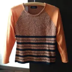 薄手ニット　オレンジ