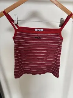 値下げ！FILA キャミソール レッド ボーダーのサムネイル