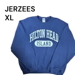 【希少XL】JERZEES 90s-00s ヒルトンヘッド スウェット ネイビー