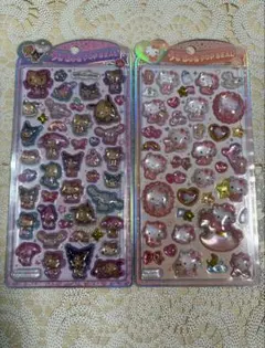【正規品】　サンリオ　うるちゅるポップシール　2点セット　日焼け　キティ