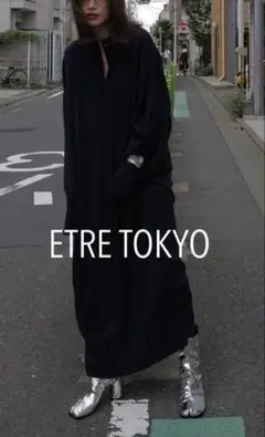 ETRE TOKYO ガーゼワッシャーカシュクールブラウス ブラック FREE 
