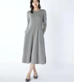 ★キース KEITH 千鳥ジャージー　ワンピース★38サイズ♪今季♪ブラック♪