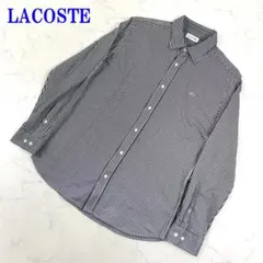 LACOSTE ラコステ 長袖シャツ 黒 白 綿 ポリエステル 5 C3049