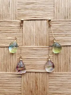 琉球ガラスのピアス☆No.765