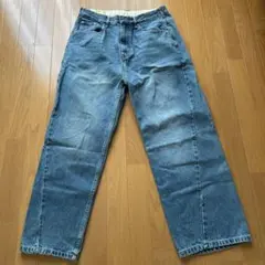 90s Pelle Pelle デニム パンツ ロゴ 革パッチ インディゴ - メルカリ