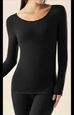 Kuhvvse ヒートテック　上下セット　ブラック　XL