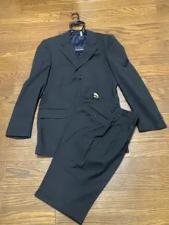 【美品】スーツカンパニー 三つボタン セットアップスーツ ブラック　カバー付
