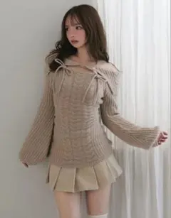 【正規品】ANDMARY Aura cable knit tops