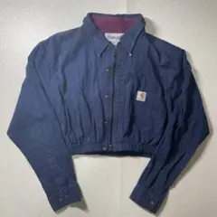 Carhartt ネイビー 長袖トップス　リメイク