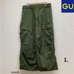 GU『ジーユー』スーパーワイドカーゴパンツ【L】オリーブ
