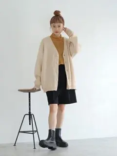 【新品タグ付】 Crisp モヘアライクビッグカーディガン ニット セーター