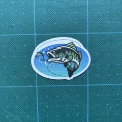 防水ステッカー　釣り　ブラックバス　フィッシング　アウトドア