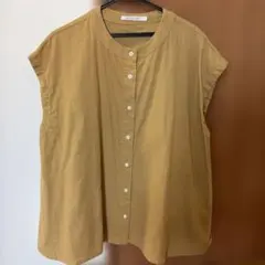 SUN VALLEY ノースリーブ ブラウス ベージュ