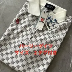 ★PEARLY GATES レディース 半袖ポロシャツ 総柄 ホワイト 2