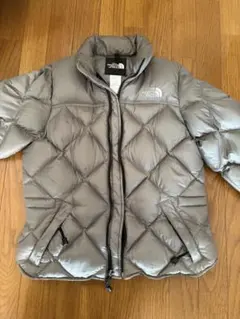 THE NORTH FACE シルバー　センターロゴヌプシ　キルティング