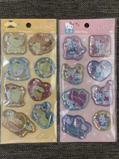 【国内正規品】2枚セット　サンリオ　ウォーターシール　キティ/ポムポムプリン