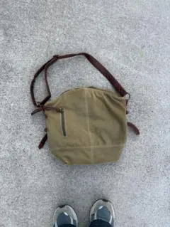 90s old vintage ショルダーバッグ オリーブグリーンのサムネイル