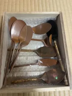 茶道具 菓子匙揃 竹柄金属製 桐箱入 Tea Tools - メルカリ