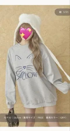 Darich ダーリッチ MEOWルーズスウェットプルオーバー