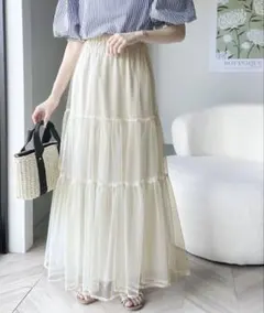 classicalelf チュールレイヤード ティアードロングスカートのサムネイル