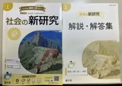 【匿名配送】 新学社 社会の新研究 解答付きのサムネイル