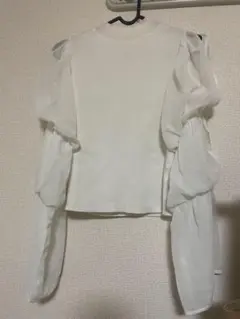 美品♪イエナ レーススタンドタックスリーブブラウス バックボタン シアー 美品♪イエナ レーススタンドタックスリーブブラウス バックボタン
