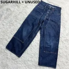 即完品‼️】26SS シュガーヒル ダメージ ダブルニー デニムパンツ 30